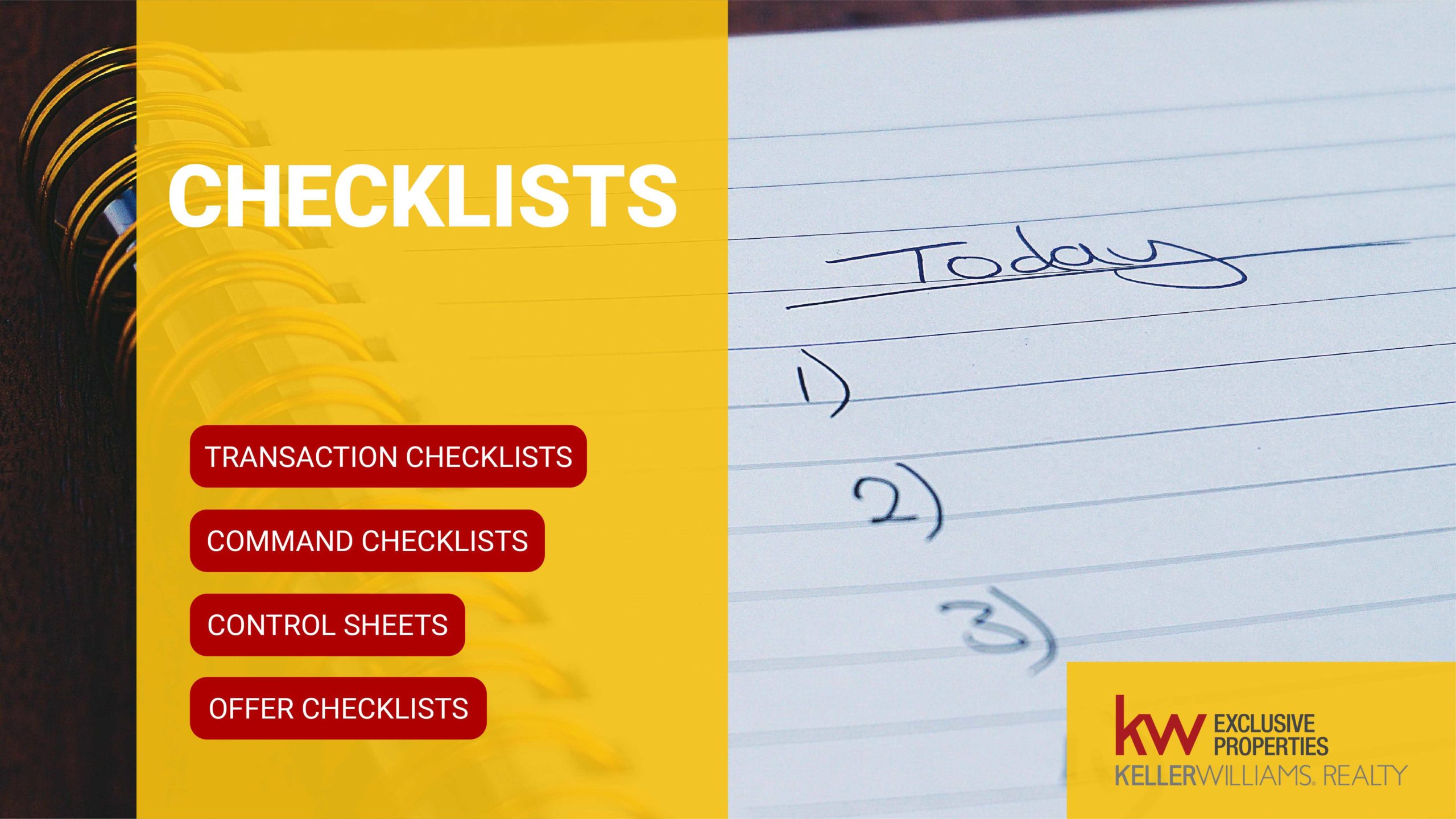 Checklists - KW Agent Resources